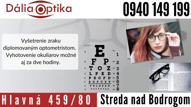 Očná optika v okrese Trebišov